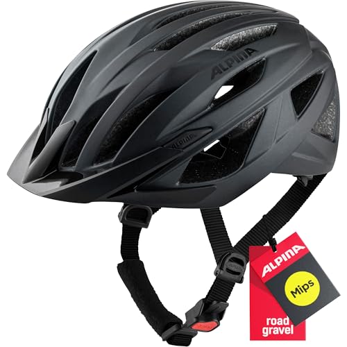 ALPINA Delft MIPS Fahrradhelm, Black matt, 58-63 cm