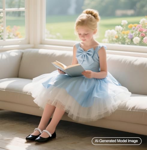 Image of PHIRAMIN Tollder Girl Dress Shoes - Little Girl Ballet Flats for Wedding Party