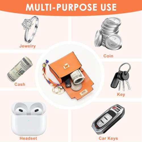 Image of SANNIDHI Bag Charm Mini Backpack Keychain for Women Small Pouch Coin Purse Headset Bag Key Ring for Woman Girls