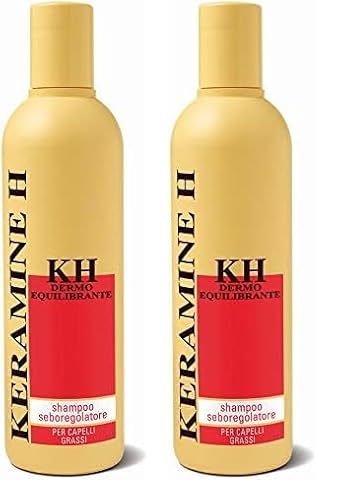 Keramine H Shampoo Seboregolatore per capelli grassi, 300 ml (Confezione da 2)