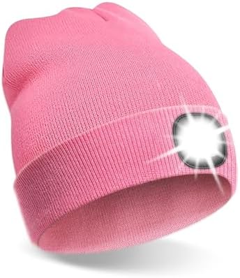 ATNKE LED Lneux Bonnet Chapeau, USB Rechargeable 4 LED Chapeau De