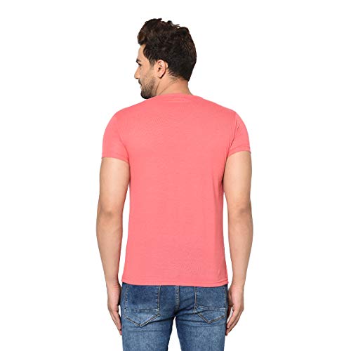 Image of Men's Cotton Blend Half Sleeve V Neck Tshirt