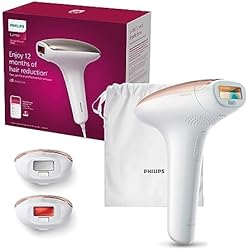 Philips Lumea Depiladora Luz Pulsada IPL Serie 7000, 3 accesorios para el cuerpo, la cara y la zona del bikini, con cable (modelo SC1999/00)