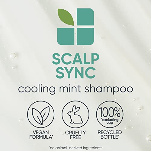 Biolage Cooling Mint Scalp Sync Shampoo | Cleanses Excess Oil From The Hair & Scalp | For Oily Hair & Scalp | Vegan | 33.8 Fl. Oz. #TOP5