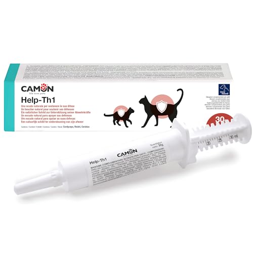 CAMON | HELP-TH1 Pasta in Siringa, Alimento Complementare per Sostenere le Difese Immunitarie di Gatti, 30g
