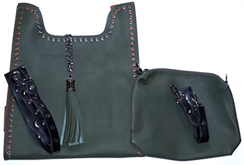 Ruwado Lot de 2 sacs à main pour femme Vert foncé 35 x 40 x 15 cm Cover