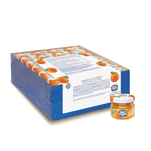 Menz&Gasser Marmellata di Arance Monodose Premium Quality, con Frutta di Alta Qualità, 100% Made in Italy, 48 Vasetti x 28 g