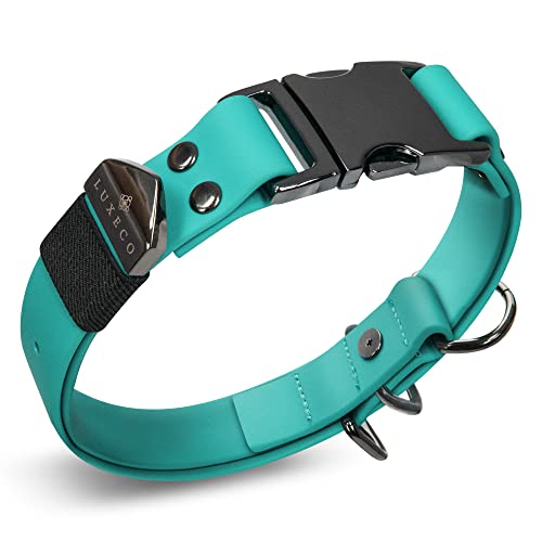 Luxeco Pet Products, Large Seabreeze Silicone Dog Collar 18-26 Inches; Adjustable Large Collar; Colorful Luxury Dog Collar; Waterproof, Anti-Odor, Durable, Comfortable Easy To Clean #TOP11