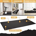 Elevon Treadmill Mat, 1/4" Thick Walking Pad with Shock Absorption Noise Reduction, Non-Slip High Density Home Gym Floor Mats for Treadmills, Elliptical, Exercise Bike, 24" x 48" Fitness Equipment Mat - Image 3