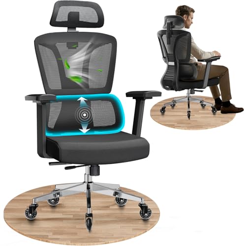 Migliori sedie da gaming MELOKEA Sedia Ufficio Ergonomica, Braccioli 4D, Sedile Regolabile, Schienale Reclinabile, Poggiatesta 3D, Supporto Lombare, Ruote in Gomma, Sedia Gaming e Ufficio 200 kg