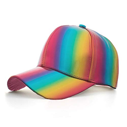 Naimo Unisex Rainbow Cap Reflector Adjustable Snapback or Curved Visor Baseball Cap Hats