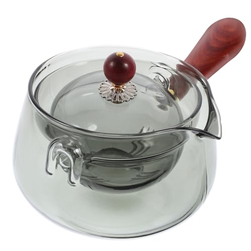 Gatuida Tetera de Vidrio con Infusor de Grados Ergonómico y Saludable para Infusiones Flor