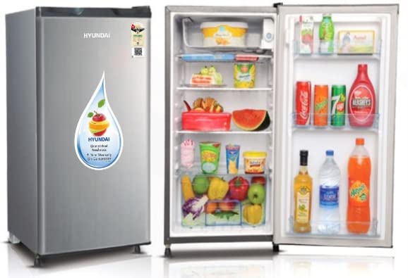 Image of HYUNDAI 92 L Direct-Cool Single Door Mini Refrigerator Appliance (Silky Grey)