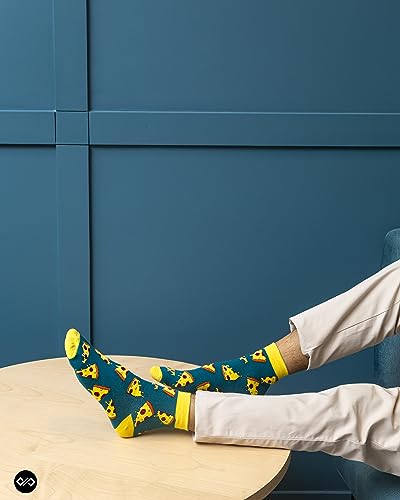 DYNAMOCKS Men's and Women's Combed Cotton Ankle Length Socks (Pack of 1) (Multicolour, Free Size)