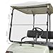 10L0L Folding Down Clear Golf Cart Windshield for Yamaha G14 G16 G19(1995-2003) Models Gas or Electric Golf Cart