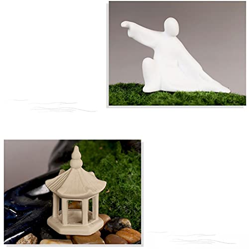 Künstlicher Bonsai Baum Künstlicher Baum Bonsai Chinesische Landschaft Simulation Grünpflanzen Kieselsteine Keramik Figuren Zen Simulation Baum Topfpflanzen - Image 7