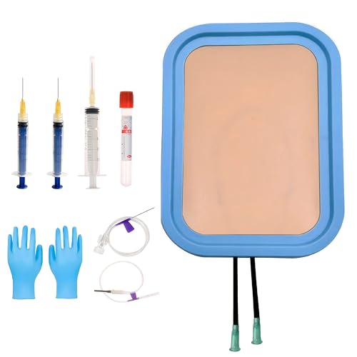 Image of IV Insertion Practice Kit with Injection Practice Pad,IV Start Pad for Nurses,Venipuncture Kit for Medical Student to Injection Training