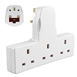 3 Way UK Plug Adapter | Triple Plug Socket | Multi Socket Wall Plug Extension | Triple Adapter Plug UK | 3 Socket Multi Plug for Home & Office