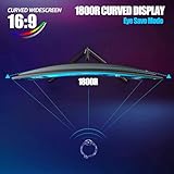 Gawfolk 2K 27 Inch Gaming Monitor, 165Hz QHD 2560x1440p 144Hz with AMD FreeSync, Flicker-Free, 2X HDMI 2.0, DP 1.4, Ultra-Thin Frameless Curved Screen PC Monitor - Image 5