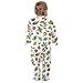 Emelivor Berry Winter Leaf Baby Newborn One-Piece Clothes Long Sleeve Footed Pjs for Girls Boys Kids