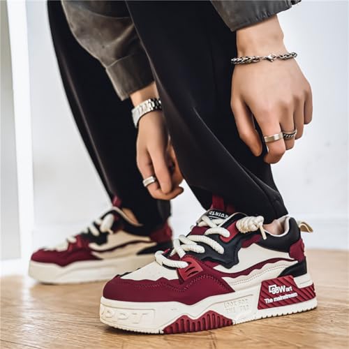 Men's Fashion 3.15" Inch Platform Sneakers Color Block Chunky Casual Athletic Non-Slip Walking Shoes for Men2