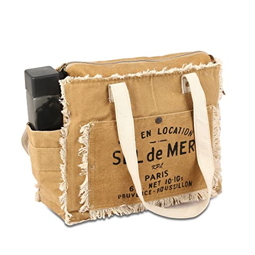 Bolso bandolera grande de lona reciclada para mujer miniatura 4