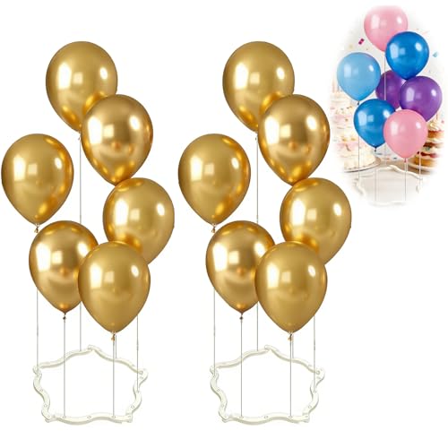 Kaucytue 2 soportes para globos, soporte para globos, soporte para globos, soporte para globos para bodas, decoración de mesa, graduación, Navidad, decoración de cumpleaños
