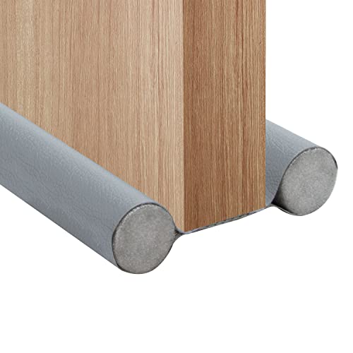TECDW Tochtstrip voor deuren 95 cm, tochtstopper, op maat te snijden deurafdichting, tochtstopper met dubbele afdichting, tochtstopper voor deuren, deuren, tochtstopper, wasbaar (grijs) - Image 3