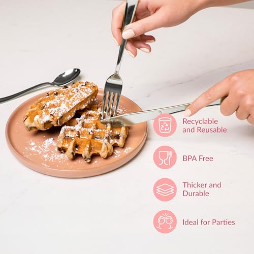 Prestee-300-Plastic-Silverware-Set-100-Forks-Spoons-Knives-Heavy-Duty-Bulk-Disposable-Flatware-Utensils Prestee 300 Plastic Silverware Set 100 Forks Spoons Knives Heavy Duty Bulk Disposable Flatware Utensils