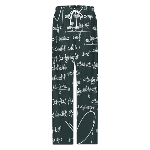 Handwritten Math Formulas Pattern Comfy Pajama Pants Adjustable Sleepwear Beach Pants for Men4