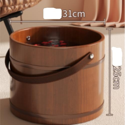 Tina de madera para pies spa y pedicura sin tapa miniatura 2