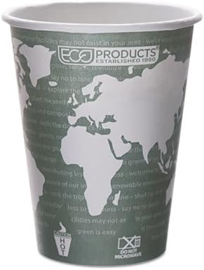 Eco-Products, Inc World Art Renewable Resource Hot Cups, 12 oz, Green, 1000-Ctn