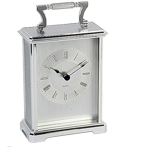 Elegant Silver Roman Numerals Carriage Clock Cover