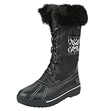 Northside Women's Bishop Mid-Calf Cold Weather Fashion Boot, Onyx/Nordic, 8 M US