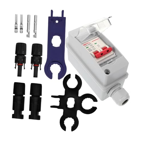 Sewroro 1 ensemble Boîte de Dérivation Solaire Étanche Protection Plastique Conception Usage Intérieur et Extérieur Résistante Aux Intempéries pour Panneaux Photovoltaïques