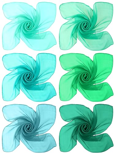 Foulards mousseline de soie Boao légers et infroissables lot de 6 accessoires col carré doux