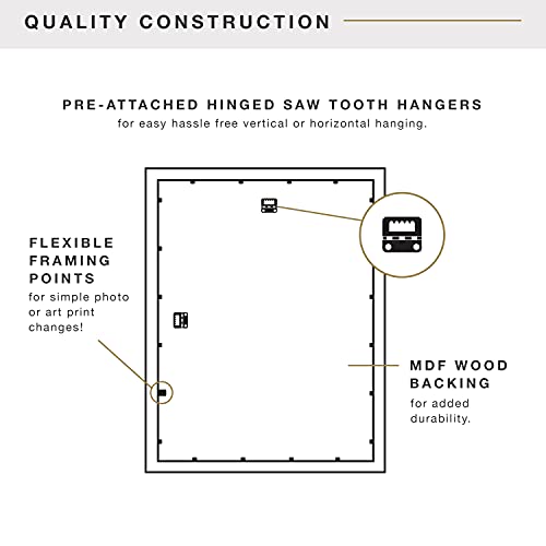 MCS 24x30 Puzzle Frame for Finished Puzzles, Natural Woodgrain Vertical & Horizontal Wall-Mounted Large Picture Display for Preservation (1-Pack)