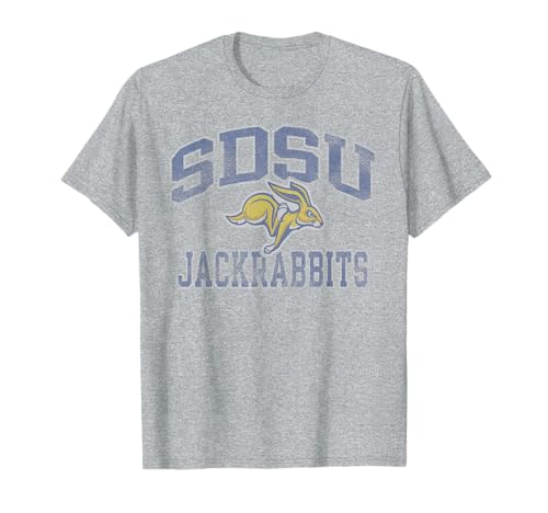 South Dakota State Jackrabbits Vintage Worn Gray T-Shirt