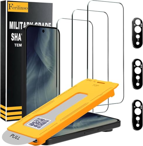 Image of Ferilinso Screen Protector for Google Pixel 11 Pro XL, Tempered Glass | 3 Pack, 9H+ Military-Grade Shatterproof, HD Clear, Case Friendly, Easy Installation Bubble Free, with Camera Lens Protector