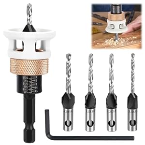 Jabnow DBS-6 Kegelsenker mit Bohrer, 6-teilig