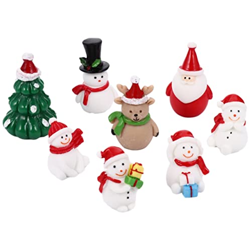 Toddmomy 8 pièces Ornements Miniatures Résine pour Décorations de Noël de Thème pour Intérieur et Sapin Accessoires Créche Noël Décoration Extérieure