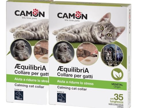 ULISSE Camon Collare Equilibria per Gatti Aiuta a ridurre Lo Stress del Tuo Gatto. Offerta Bipack