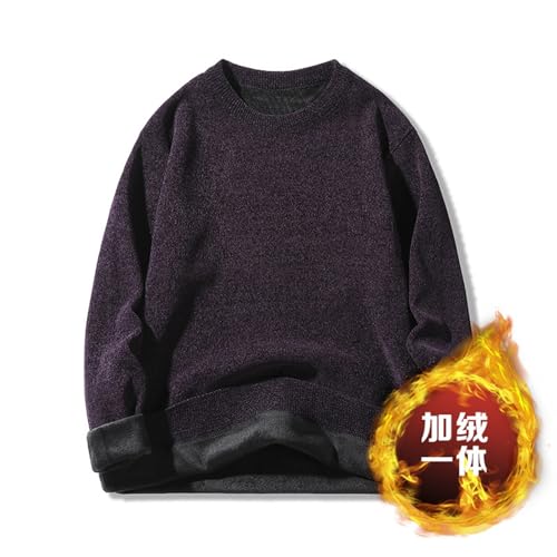 Men's Crew Neck Long Sleeve Winter Solid Color Slim Fit Warm Base Layer Sweater Soft Comfort Tops Blouses Autumn3