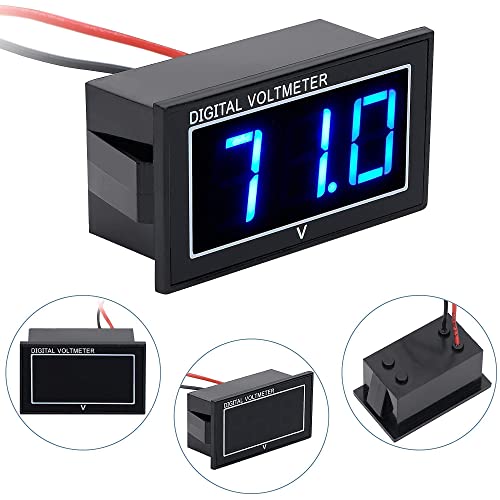 Waterproof Battery Monitor 12V 24V 36V 48V 60V 72V,Golf Cart Led Digital Volt Meter Battery Meter Gauge Voltage Display Dc5-130V Apply To Golf Cart Car Ezgo Yamaha, Cars, Boats Voltage Monitor #TOP1