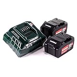 Fabricant : Metabo Metabo Lot de 2 batteries Li-Power 18 V 4,0 Ah CAS Li-Ion + chargeur ASC 55 (685050380)
