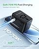 MOMAX Mini 7-in-1 Universal Travel Adapter, GaN 70W International Power Adapter, 2 AC, 3 USB-C PD Fast Charging & 2 USB-A QC, Travel Essentials for All European Travel Plug Adapter UK AUS JP #4