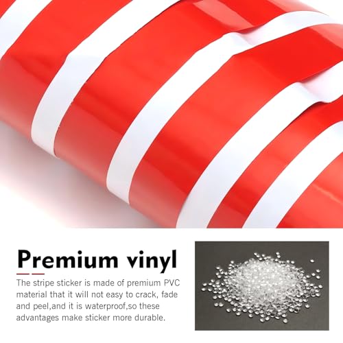 Image of 2 PCS Car Hood Decals, Hood Bumper Modification Exterior Decoration Accessories, Body Side Stickers Racing Stripes Decals, Suitable for Most Car Models (Red)