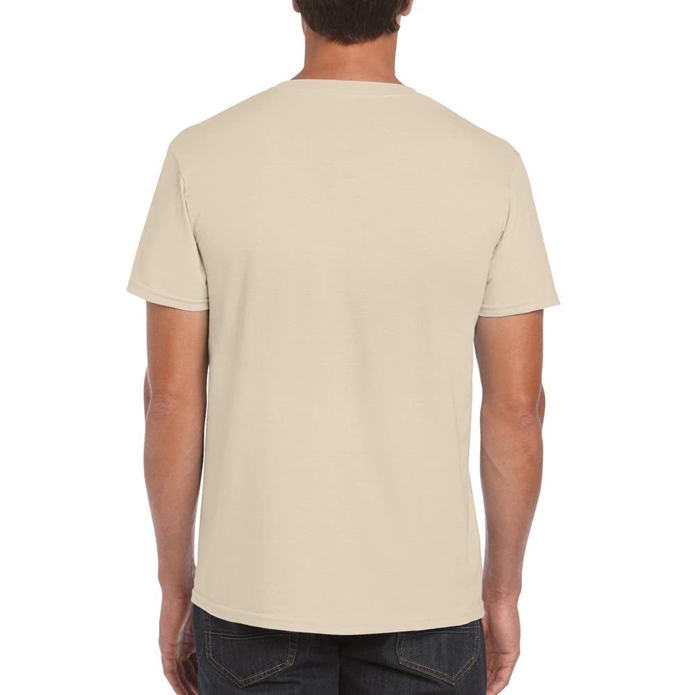 Gildan Mens Short Sleeve Soft-Style T-Shirt (4XL) (Sand)