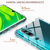 ivoler Klar Silikon Hülle für Xiaomi Mi Note 10 / Xiaomi Mi Note 10 Pro mit Stoßfest Schutzecken, Dünne Weiche Transparent Schutzhülle Flexible TPU Durchsichtige Handyhülle Kratzfest Case Cover – Ansicht 4