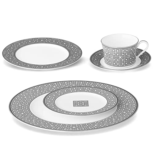 Service de table 5 pièces Noritake Infinity vaisselle design gris - 3